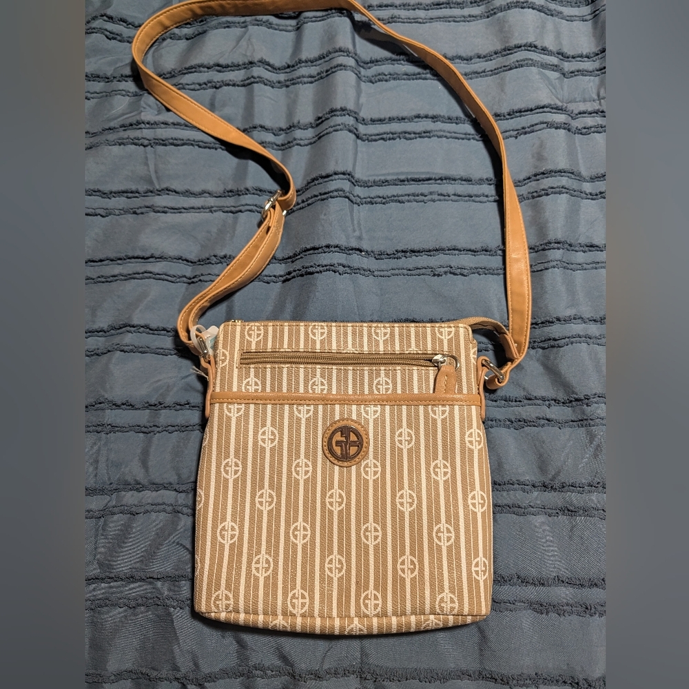 Giani Bernini Beige Patterned Crossbody Bag